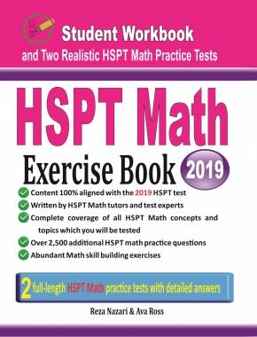 HSPT Math Exercise Book: Student Workbook and Two Realistic HSPT Math Tests