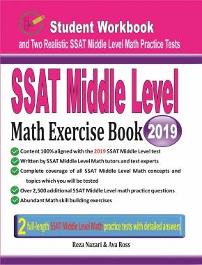 SSAT Middle Level Math Exercise Book: Student Workbook and Two Realistic SSAT Middle Level Math Tests