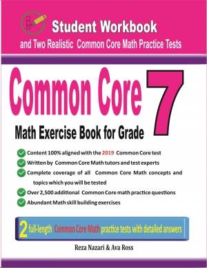 Common Core Math Exercise Book for Grade 7: Student Workbook and Two Realistic Common Core Math Tests cover
