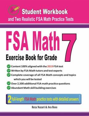 FSA Math Exercise Book for Grade 7: Student Workbook and Two Realistic FSA Math Tests