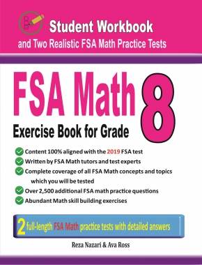FSA Math Exercise Book for Grade 8: Student Workbook and Two Realistic FSA Math Tests