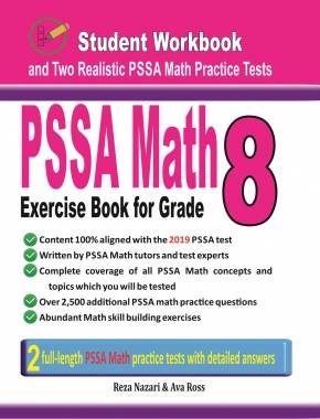 PSSA Math Exercise Book for Grade 8: Student Workbook and Two Realistic PSSA Math Tests