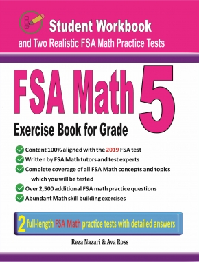 FSA Math Exercise Book for Grade 5: Student Workbook and Two Realistic FSA Math Tests