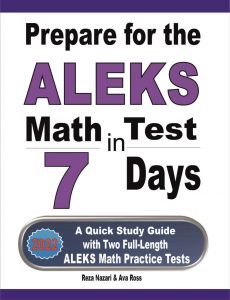 Prepare for the ALEKS Math Test in 7 Days cover