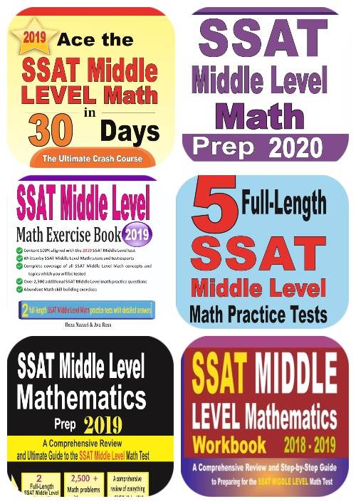 SSAT Middle Level Math Comprehensive Prep Bundle: More than 1,200 Pages! cover