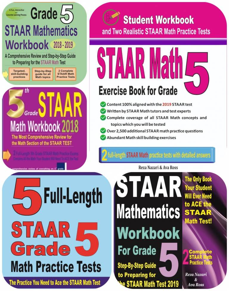 STAAR Grade 5 Math Comprehensive Prep Bundle: A Perfect Resource for STAAR Math Test Takers cover