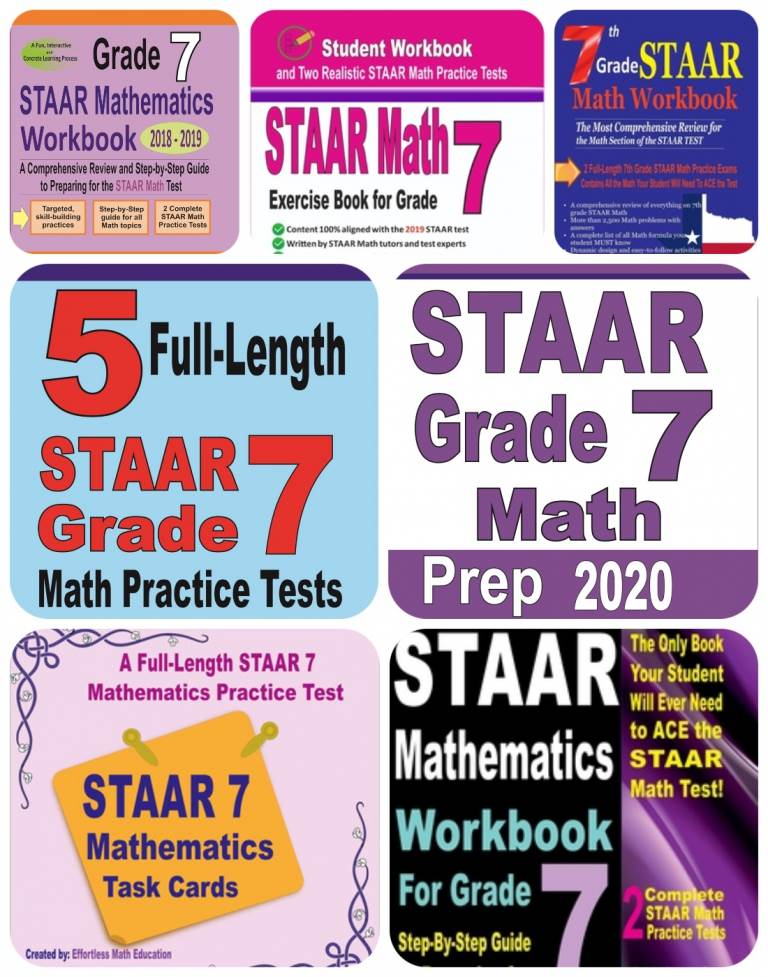 STAAR Grade 7 Math Comprehensive Prep Bundle: A Perfect Resource for STAAR Math Test Takers cover