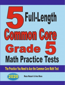 5 Full-Length Common Core Grade 5 Math Practice Tests cover