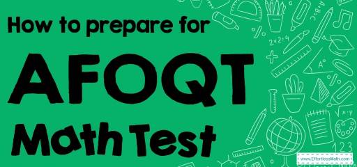 How to Prepare for the AFOQT Math Test?