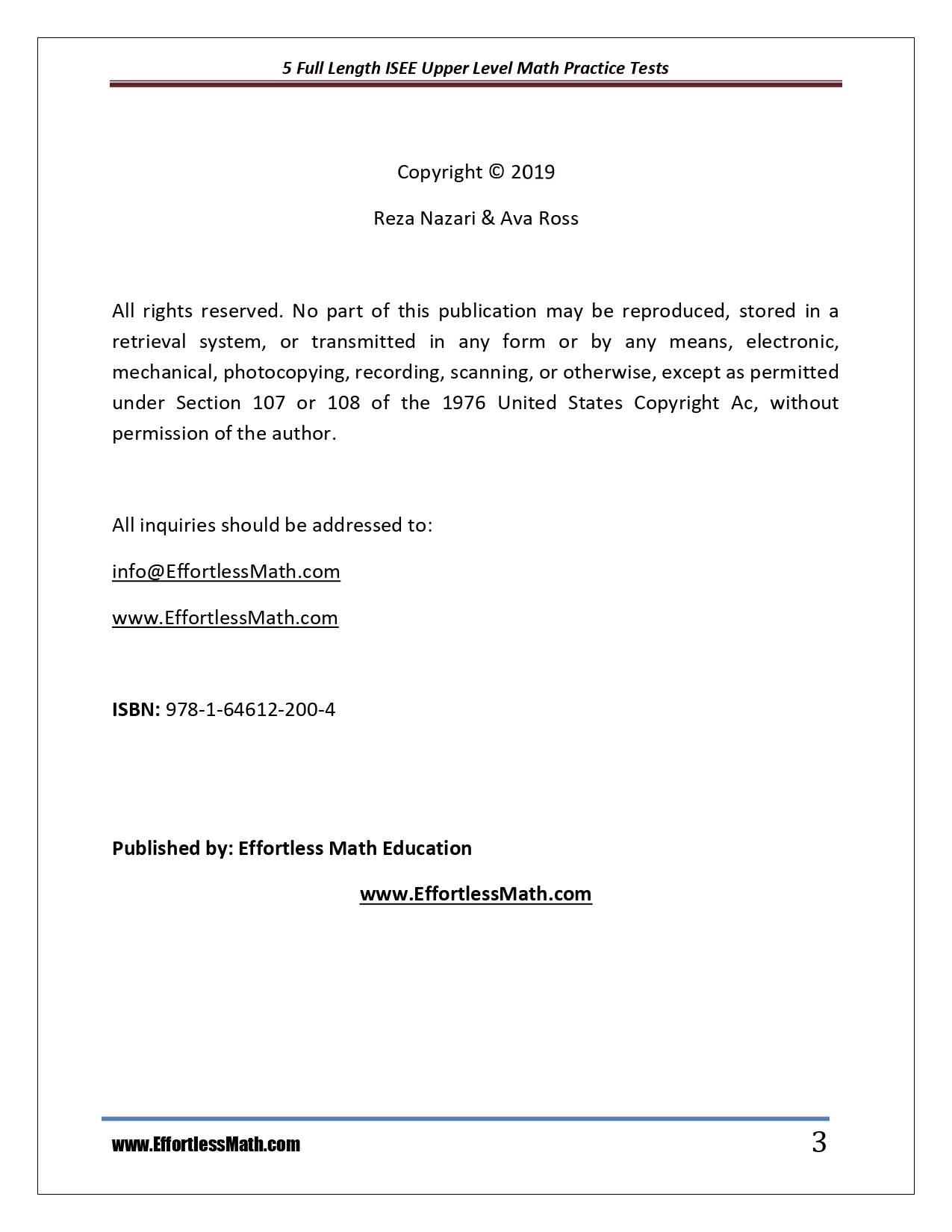 5 Full-Length ISEE Upper Level Math Practice Tests: The Practice You ...