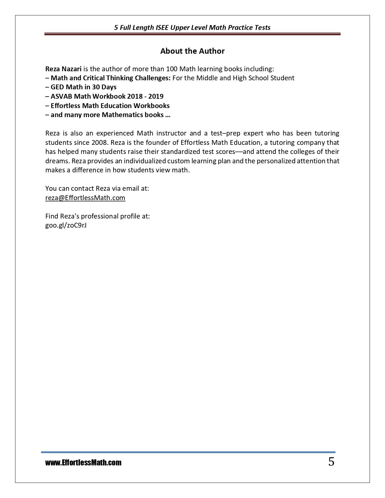 Full-Length ISEE Upper Level Math Practice | Effortless Math