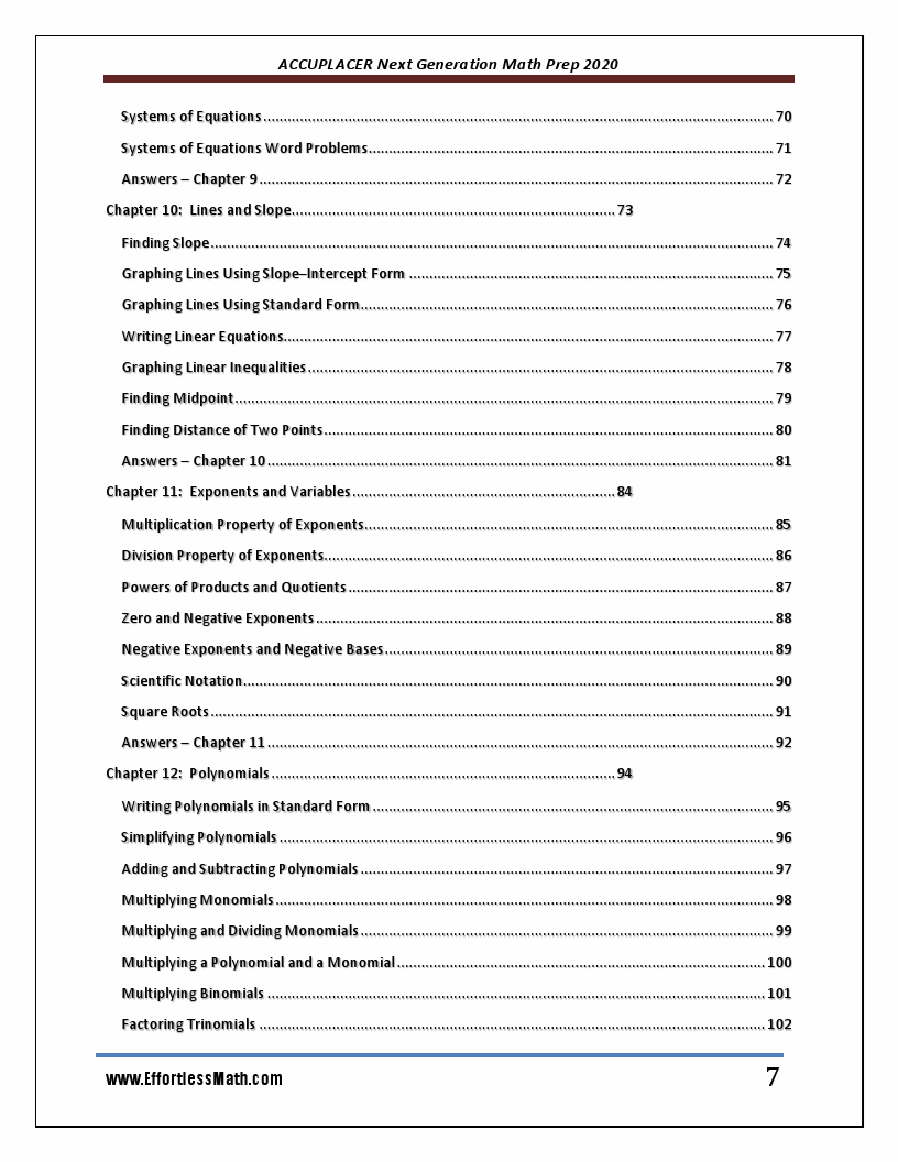 Accuplacer Next Generation Math Prep 2020 A Comprehensive Review And Accuplacer Next Generation Math Prep 2020 A Comprehensive Review And