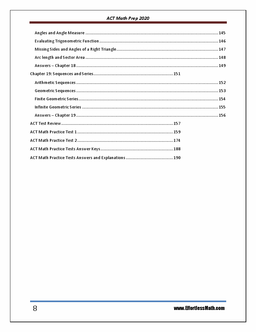 Act Math Prep 2020 A Comprehensive Review And Step By Step Guide To Preparing For The Act Math Act Math Prep 2020 A Comprehensive Review And Step By Step Guide To Preparing For The Act Math