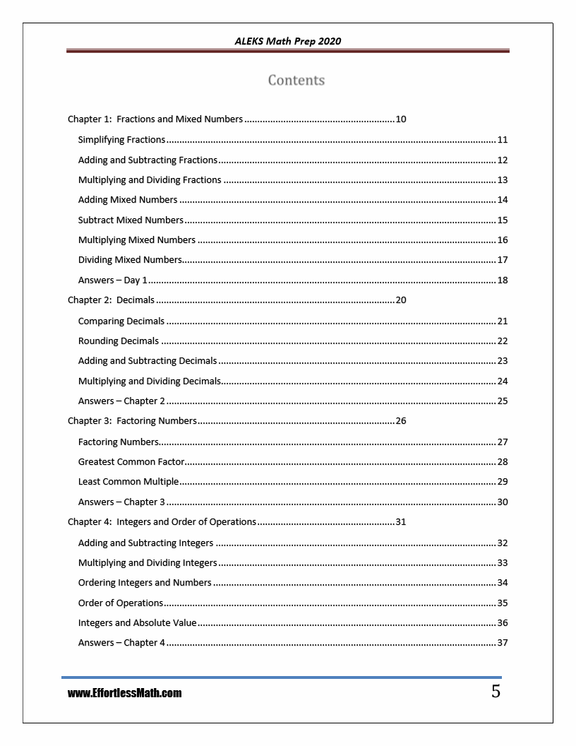 Aleks math prep 2020 a comprehensive review and step by step guide to