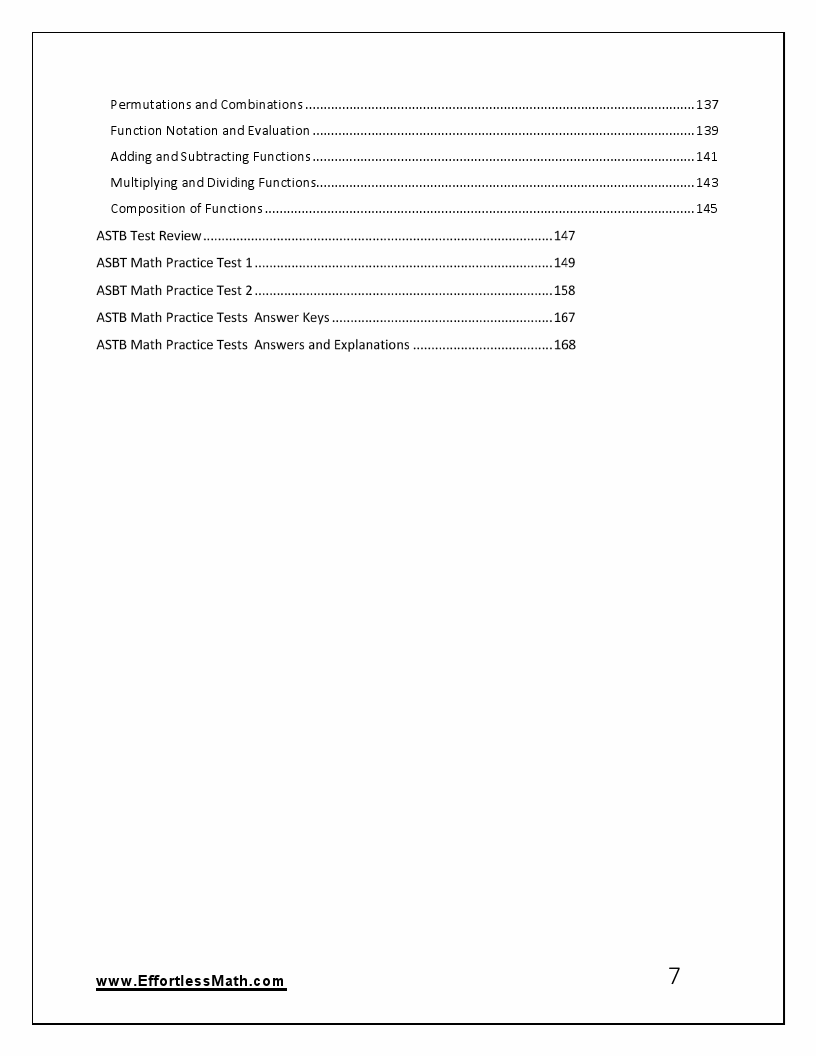 ASTB Math Workbook - : Review for the Math | Effortless Math