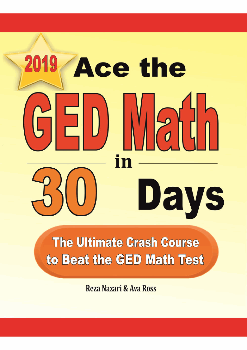 Ace the ged math in 30 days the ultimate crash course to beat the ged