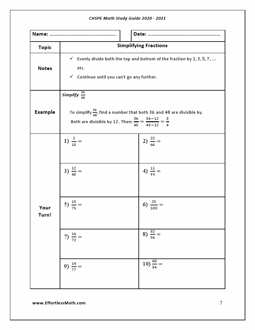CHSPE Math Study Guide 2020 2021 A Comprehensive Review and StepBy