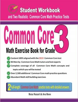 Common Core Math Exercise Book for Grade 3: Student Workbook and Two Realistic Common Core Math Tests cover