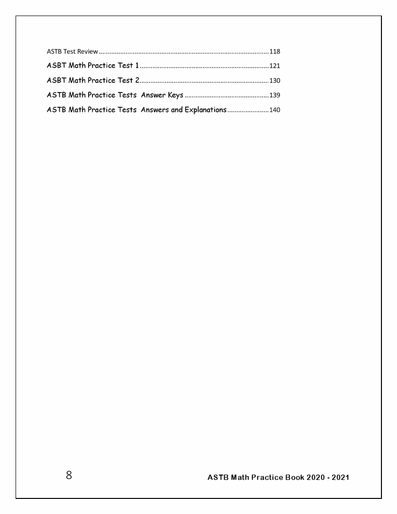 Comprehensive ASTB Math Practice Book 2020 – 2021: Complete Coverage of ...