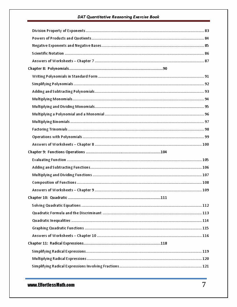 Quantitative reasoning math worksheets