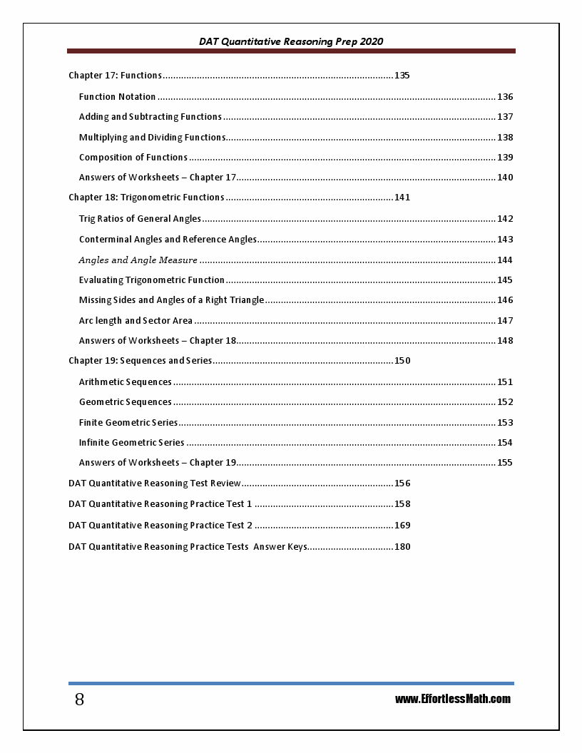 DAT Quantitative Reasoning Prep 2020: A Comprehensive Review and Step ...
