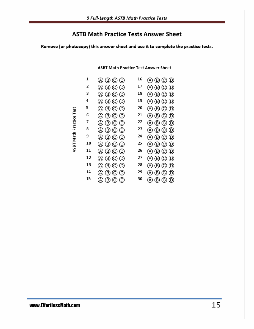 5 Full-Length ASTB Math Practice Tests: The Practice You Need to Ace ...