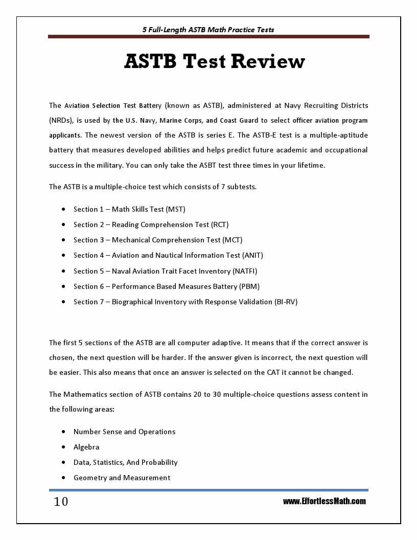 5 Full-Length ASTB Math Practice Tests: The Practice You Need to Ace ...