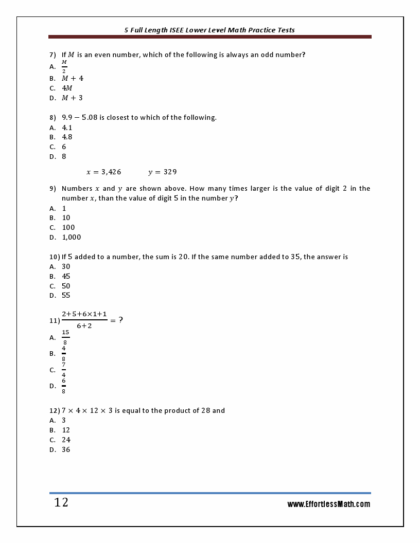 5-full-length-isee-lower-level-math-practice-tests-the-practice-you