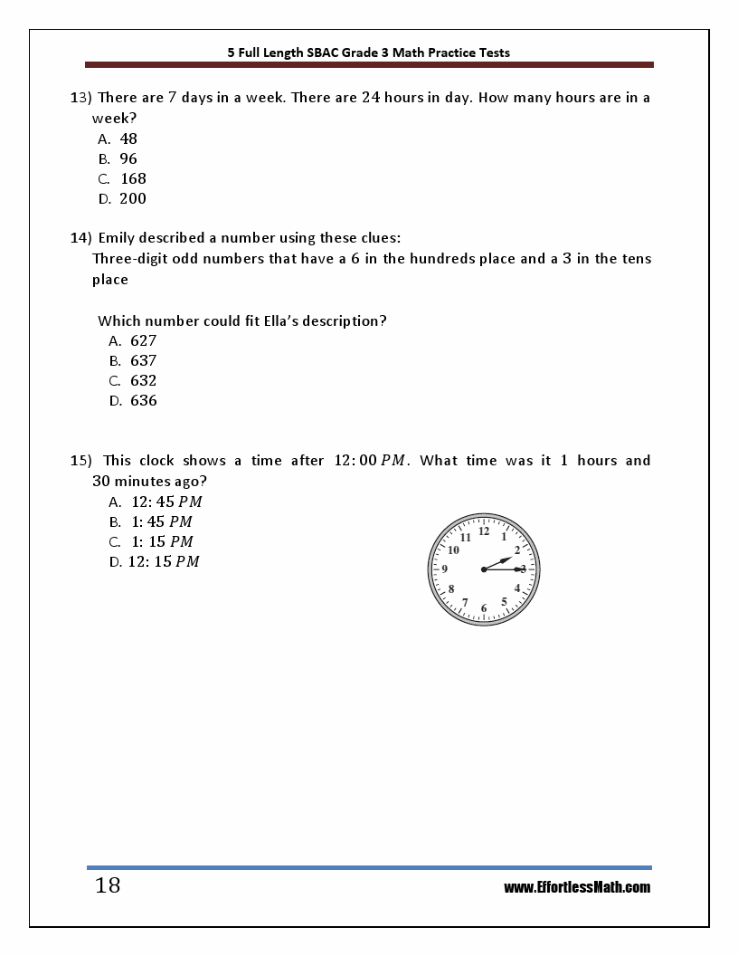 5 FullLength SBAC Grade 4 Math Practice Tests The Practice You Need