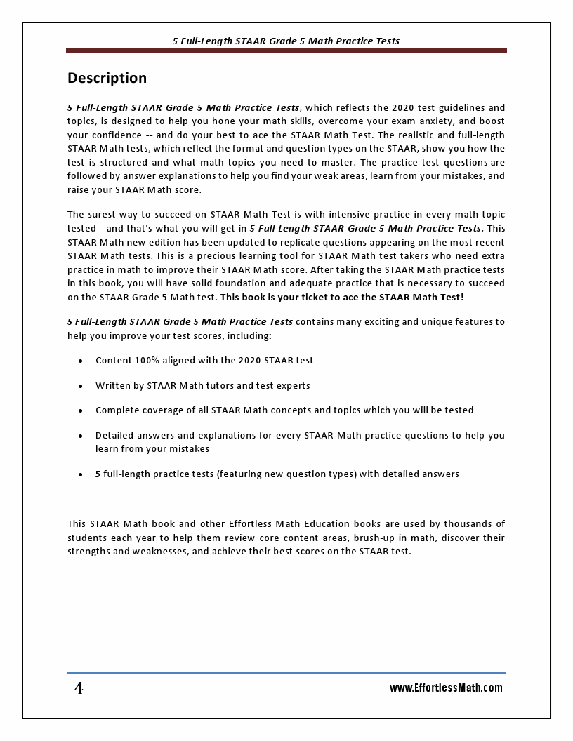 5 Full-Length STAAR Grade 5 Math Practice Tests: The Practice You Need ...