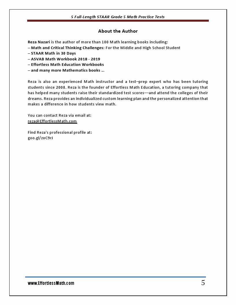Full-Length STAAR Grade 5 Math Practice | Effortless Math