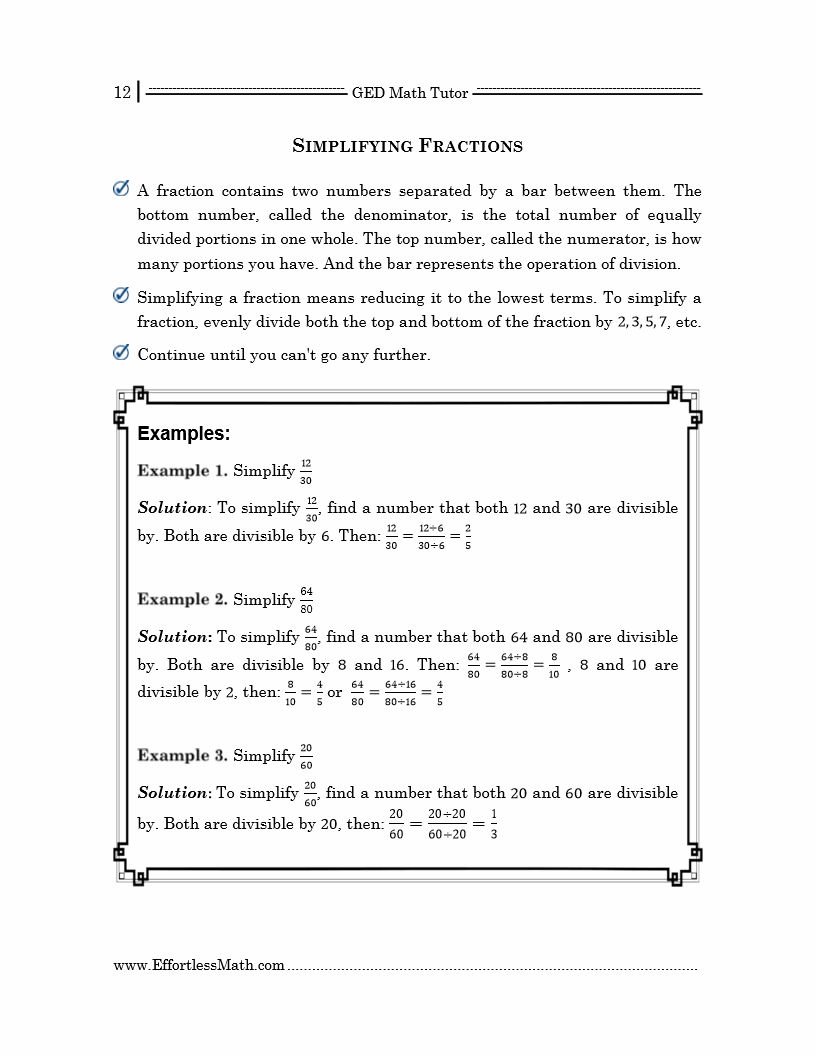 GED Math Tutor: Everything You Need to Help Achieve an Excellent Score ...