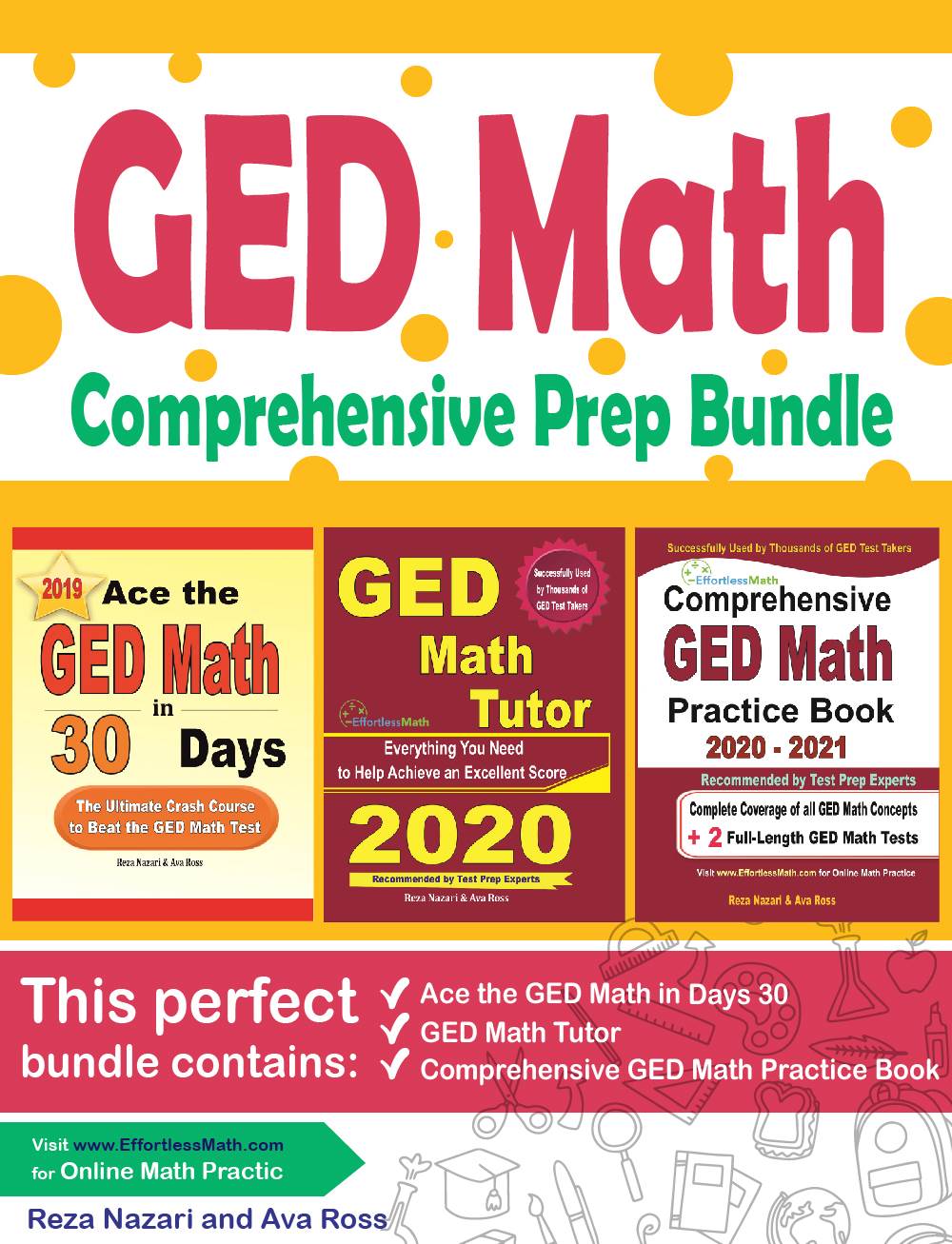 GED Math Comprehensive Prep Bundle: Everything You Need to Ace the GED Math Test