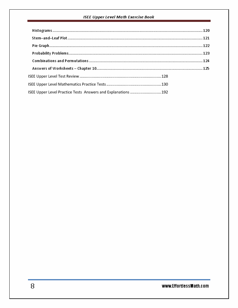 ISEE Upper Level Math Exercise Book | Effortless Math