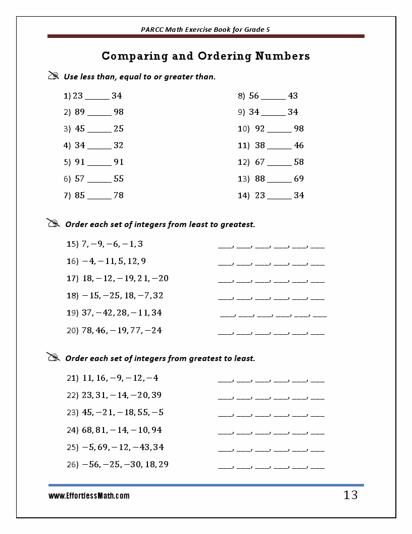 PARCC Math Exercise Book for Grade 5 Student Workbook and Two Realistic PARCC Math Tests