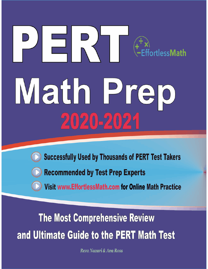 PERT Math Prep 20202021 The Most Comprehensive Review and Ultimate