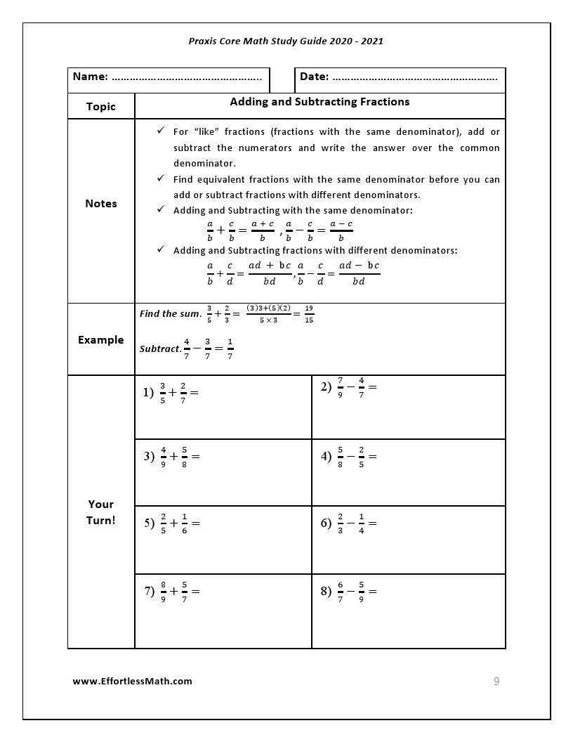 Praxis core math study guide 2020 2021 a comprehensive review and