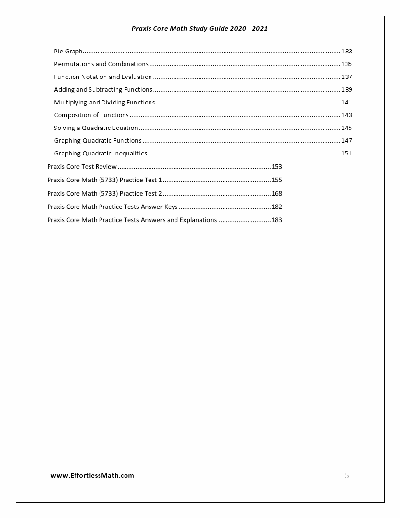 Praxis core math study guide 2020 2021 a comprehensive review and