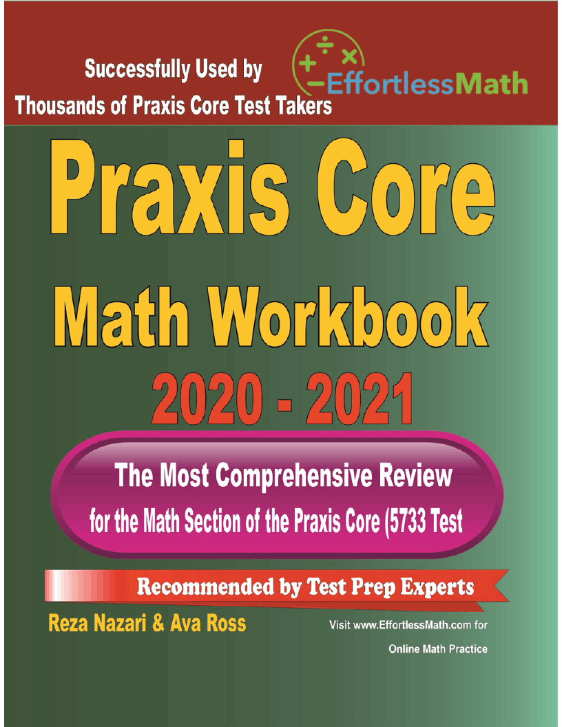 Praxis core math workbook 2020 2021 the most comprehensive review