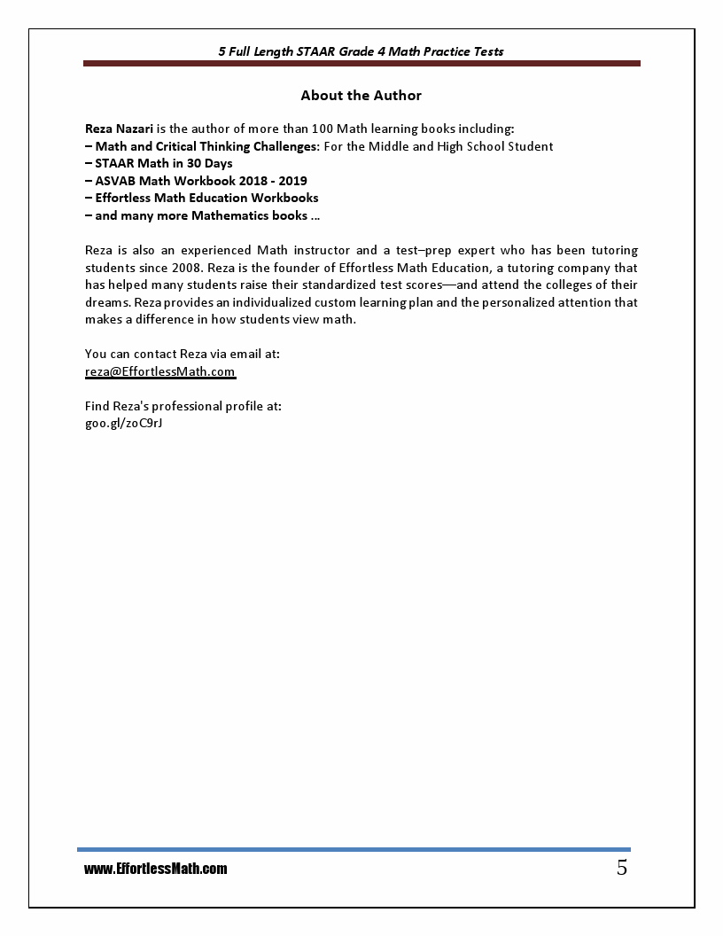 5 FullLength STAAR Grade 4 Math Practice Tests The Practice You Need