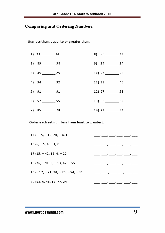 4th grade fsa math workbook 2018 the most comprehensive review for the