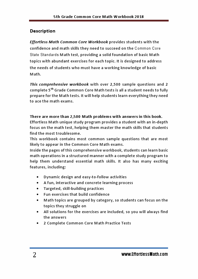 5th Grade Common Core Math Workbook: The Most Comprehensive Review for ...