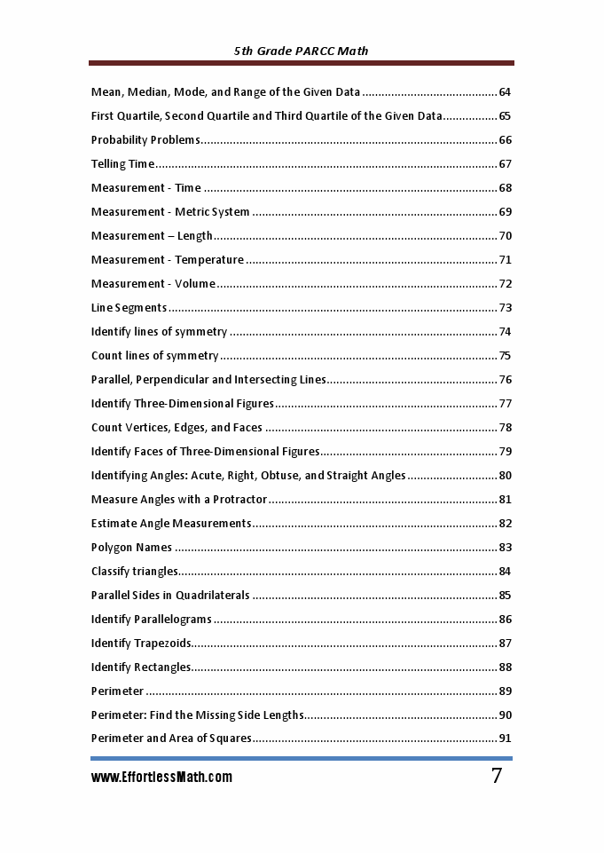 5th Grade PARCC Math Workbook 2018: The Most Comprehensive Review for ...