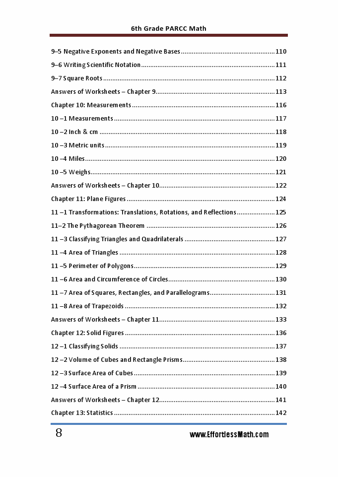 6th Grade PARCC Math Workbook 2018: The Most Comprehensive Review for ...