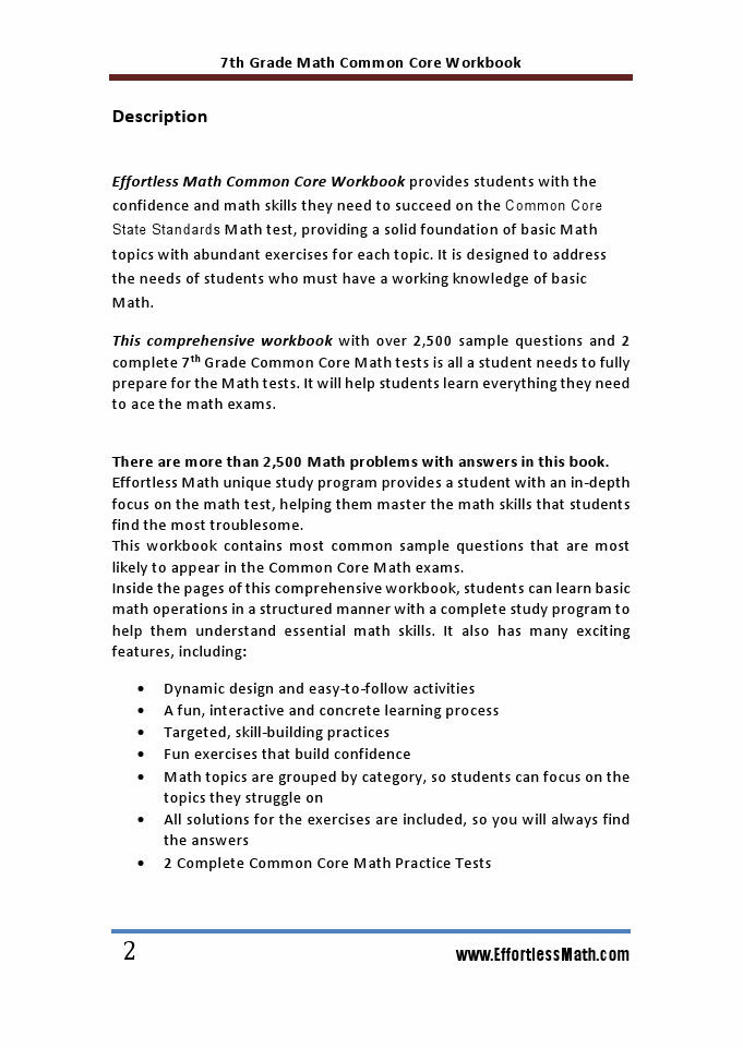 Grade 7 Common Core Math Workbook: Review | Effortless Math
