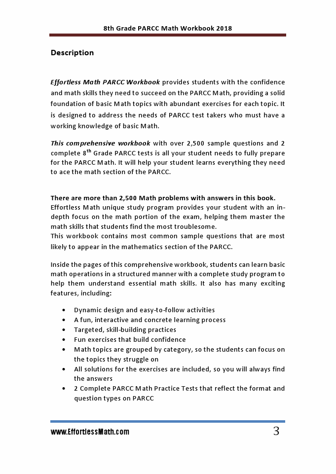 8th Grade PARCC Math Workbook 2018: The Most Comprehensive Review for