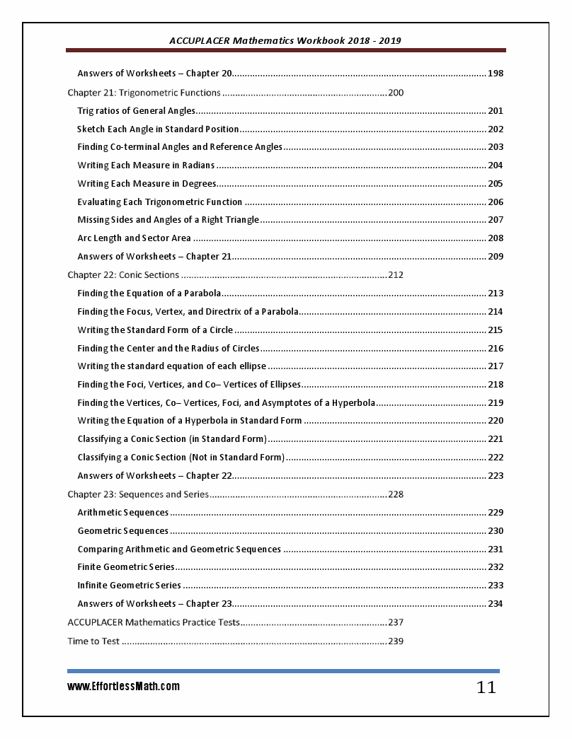 ACCUPLACER Math Workbook - : A Comprehensive | Effortless Math