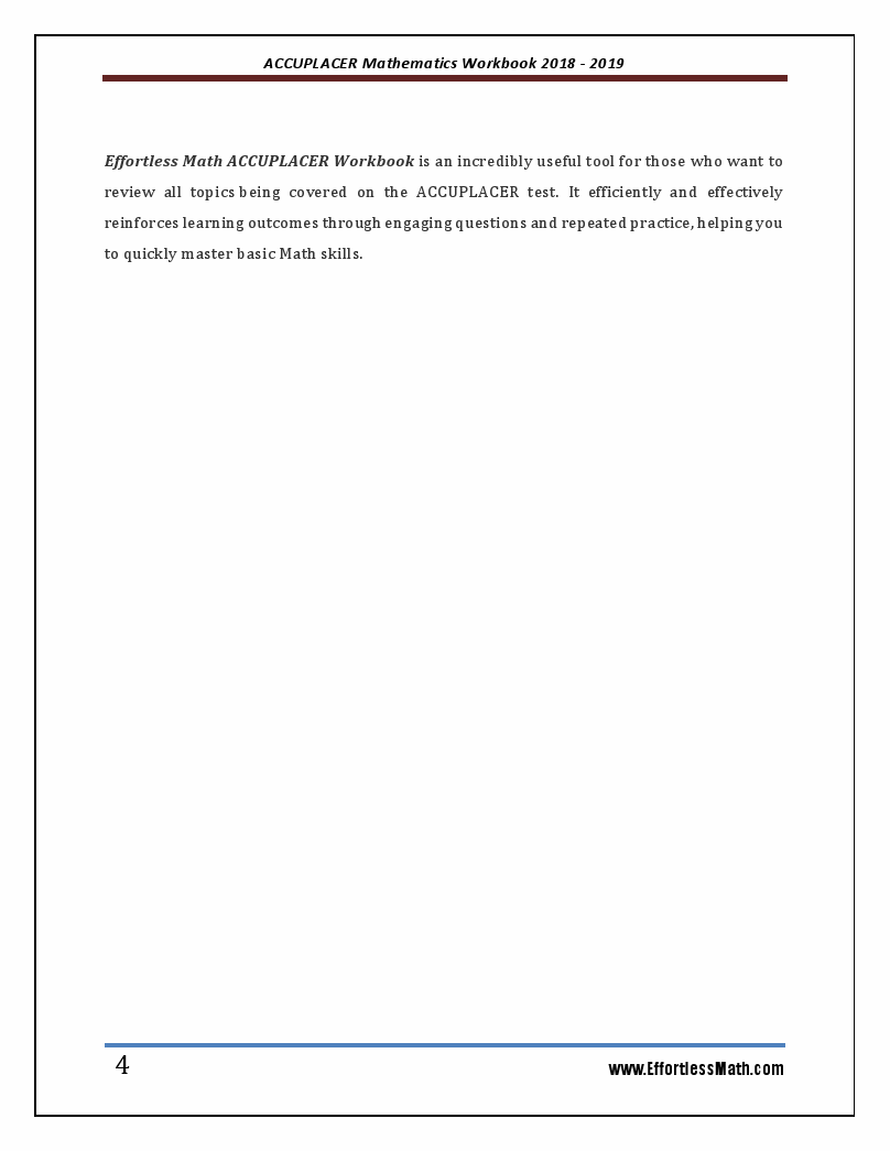 ACCUPLACER Math Workbook - : A Comprehensive | Effortless Math