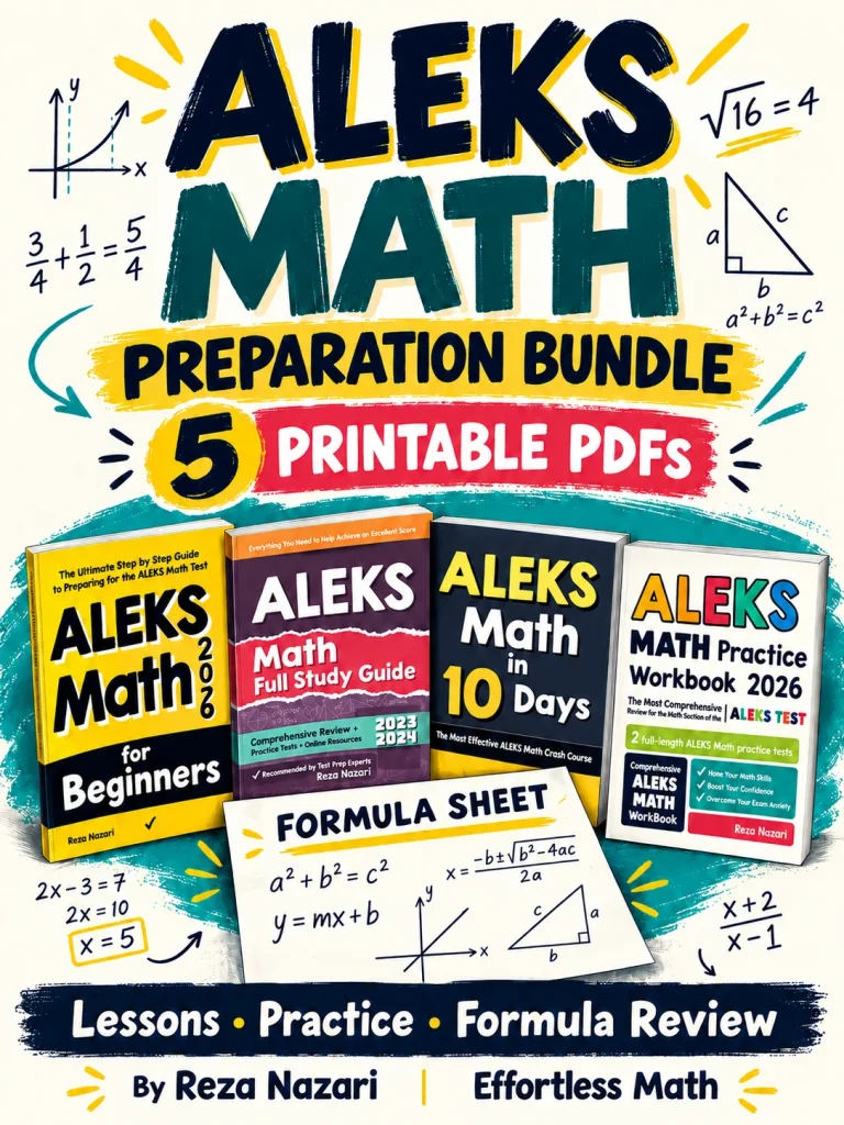 The Most Comprehensive ALEKS Math Preparation Bundle: Includes ALEKS Math Prep Books, Workbooks, and Practice Tests cover