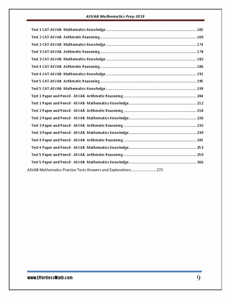 asvab mathematics knowledge practice test
